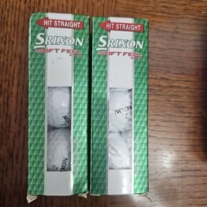 2x Srixon Soft Feel Soft White Golf Balls (6 balls total) - NEW
